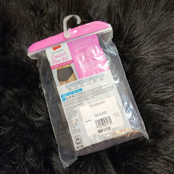 NEW Hanes Ultimate Comfort Flex Fit Hi-Cut Panties (4 Pack)Women's Size 8/XL - Picture 3 of 10